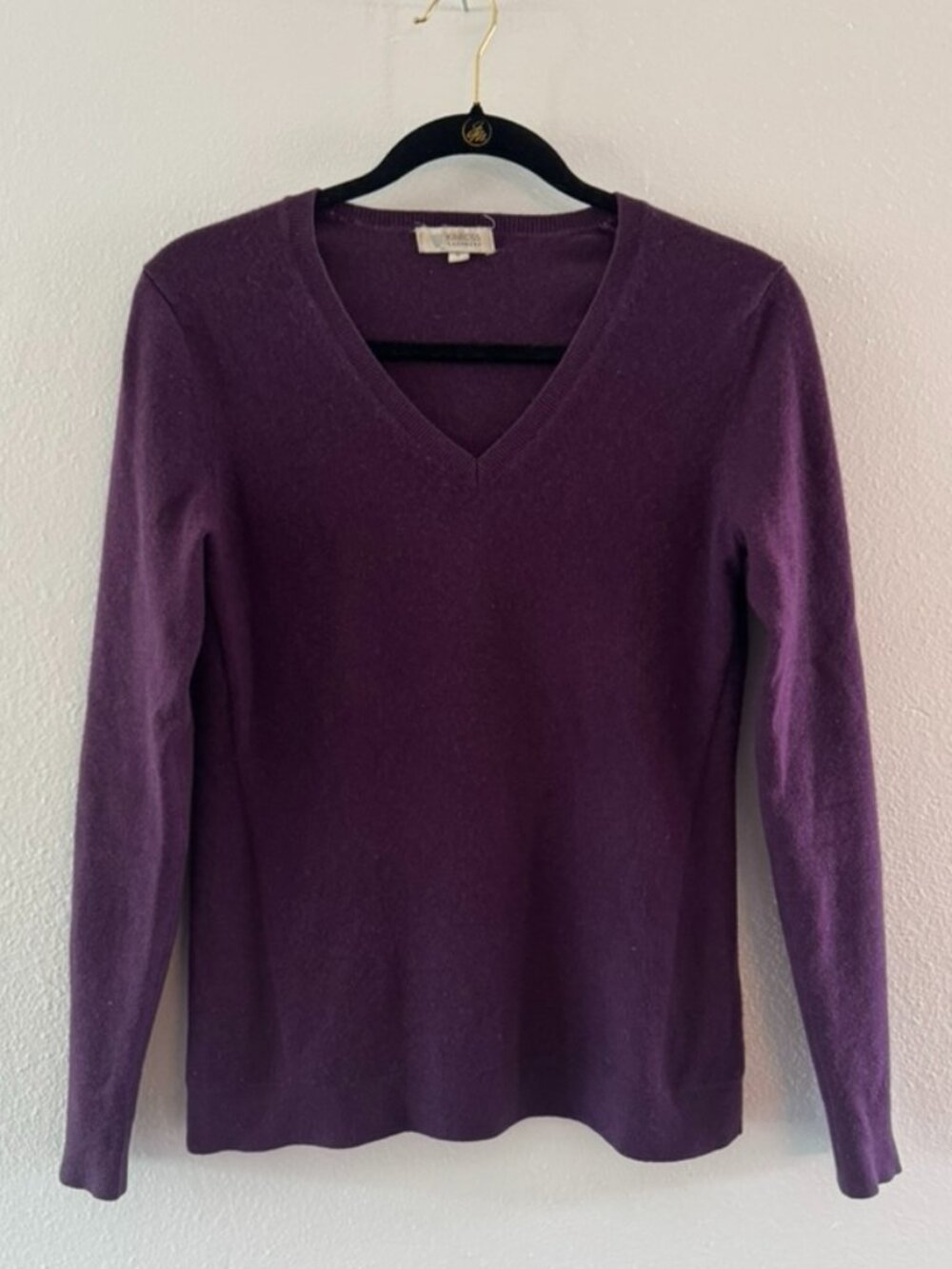 Kinross Cashmere - Purple - Long Sleeve Sweater